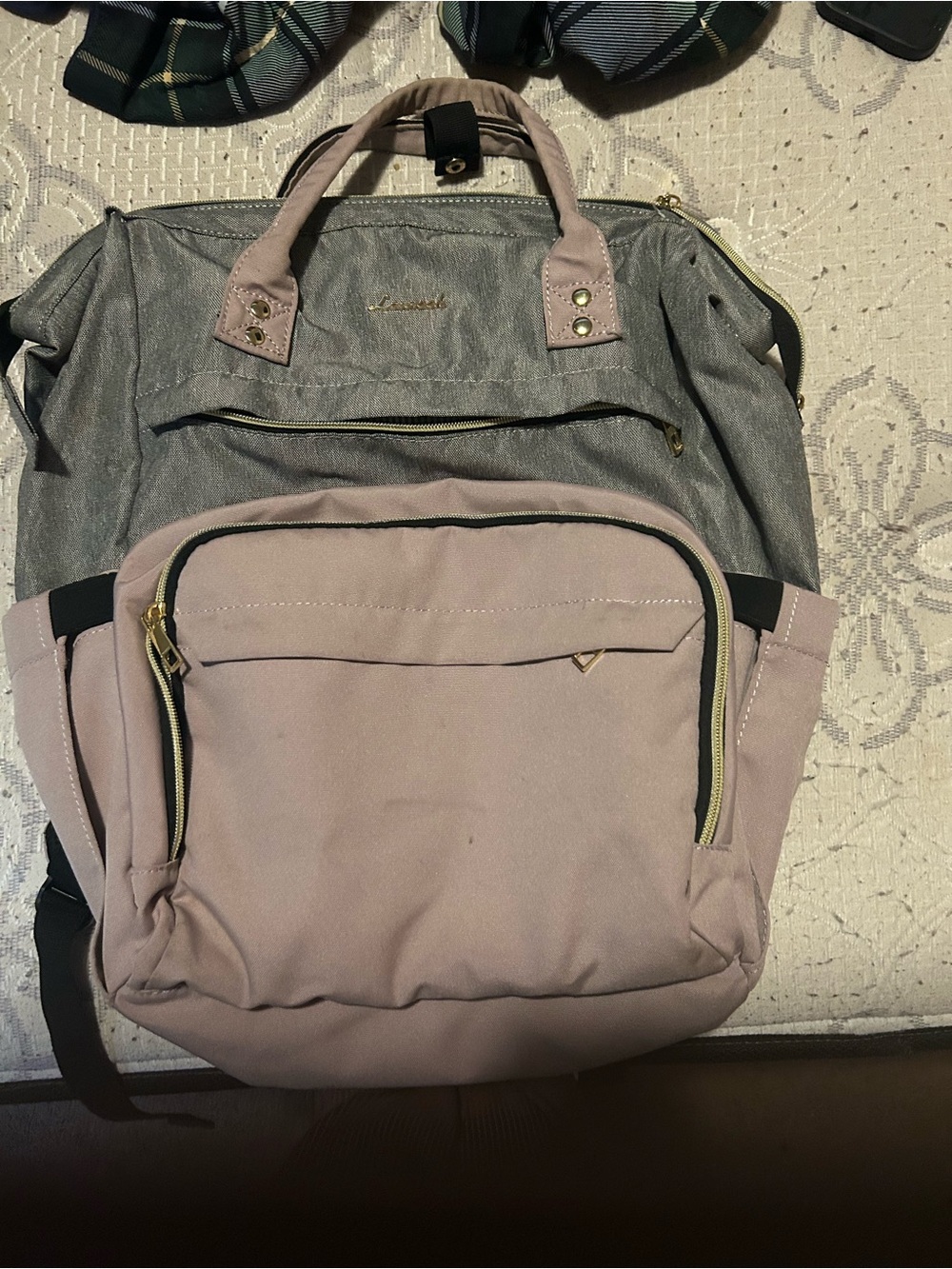 Everyday Light Pink Canvas Backpack with Front Pocket